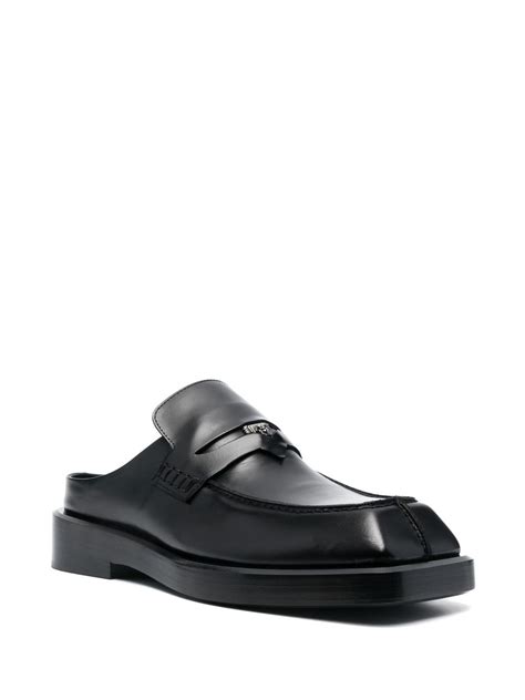 versace collection leather penny loafer|farfetch Versace loafers.